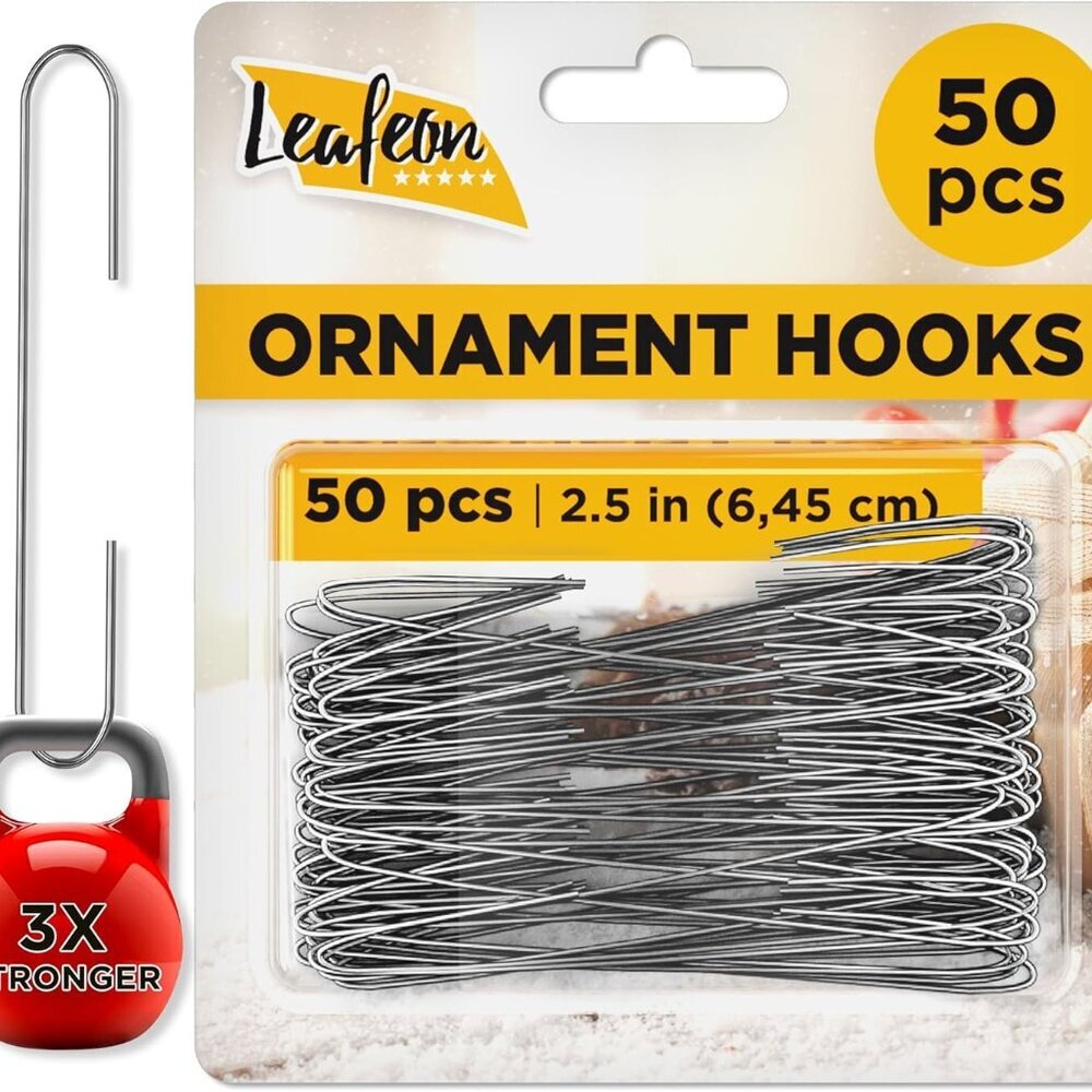 50 Pack Christmas Ornament Hooks – Great Ornament Hangers for Christmas Tree Dec